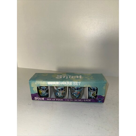 Disney Stitch Glassware Set - Set Of Four 1.5 Oz (44 Ml) Each - Picture 2 of 7